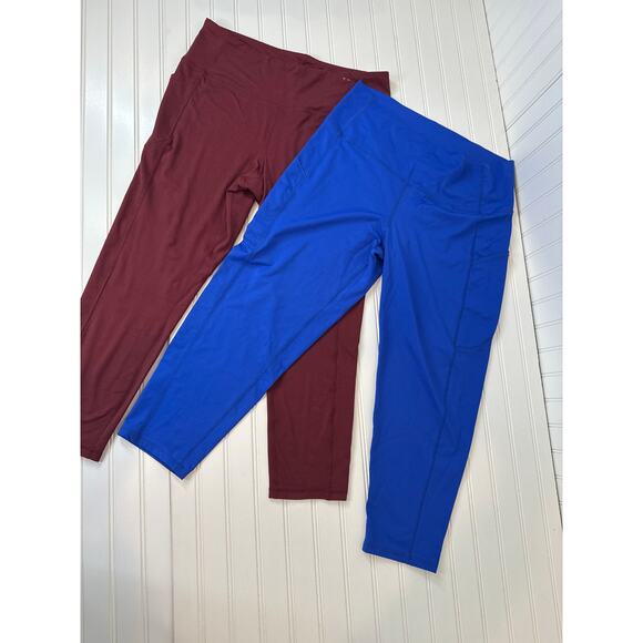 Ralph Lauren Blue & Muuv Cropped Leggings Sports Gym Workout Bundle Size 2XL - Picture 1 of 9